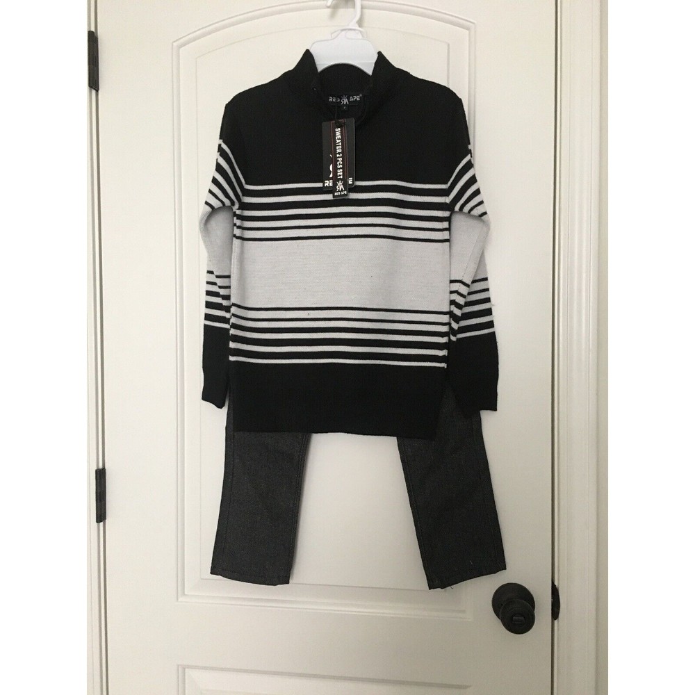 Red Ape Boy's 2-Piece Set Jeans Sweater Outfit Size 7